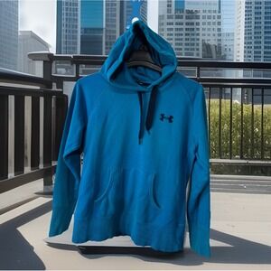 Chic Under Armour Pullover Hoodie Sweatshirt Womens Sz‎ M Teal Heavy Cotton 2012